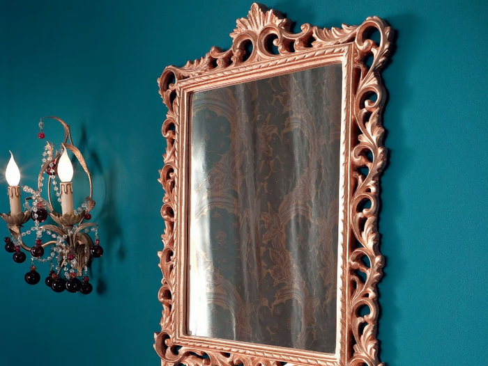 13688 - Rectangular wall-mounted framed mirror _ Modenese Luxury Interiors